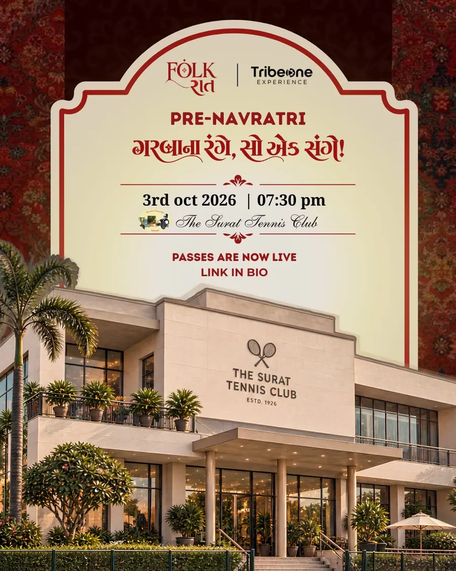 Folk Raat — Pre-Navratri, Tribeone Experience, 3 October 2026, 07:30 PM, The Surat Tennis Club