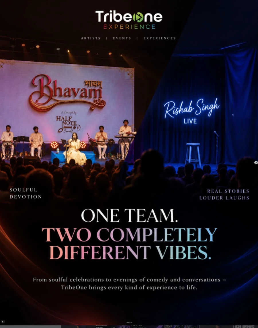 Bhavam devotional evening and Rishab Singh live — Tribeone Experience productions