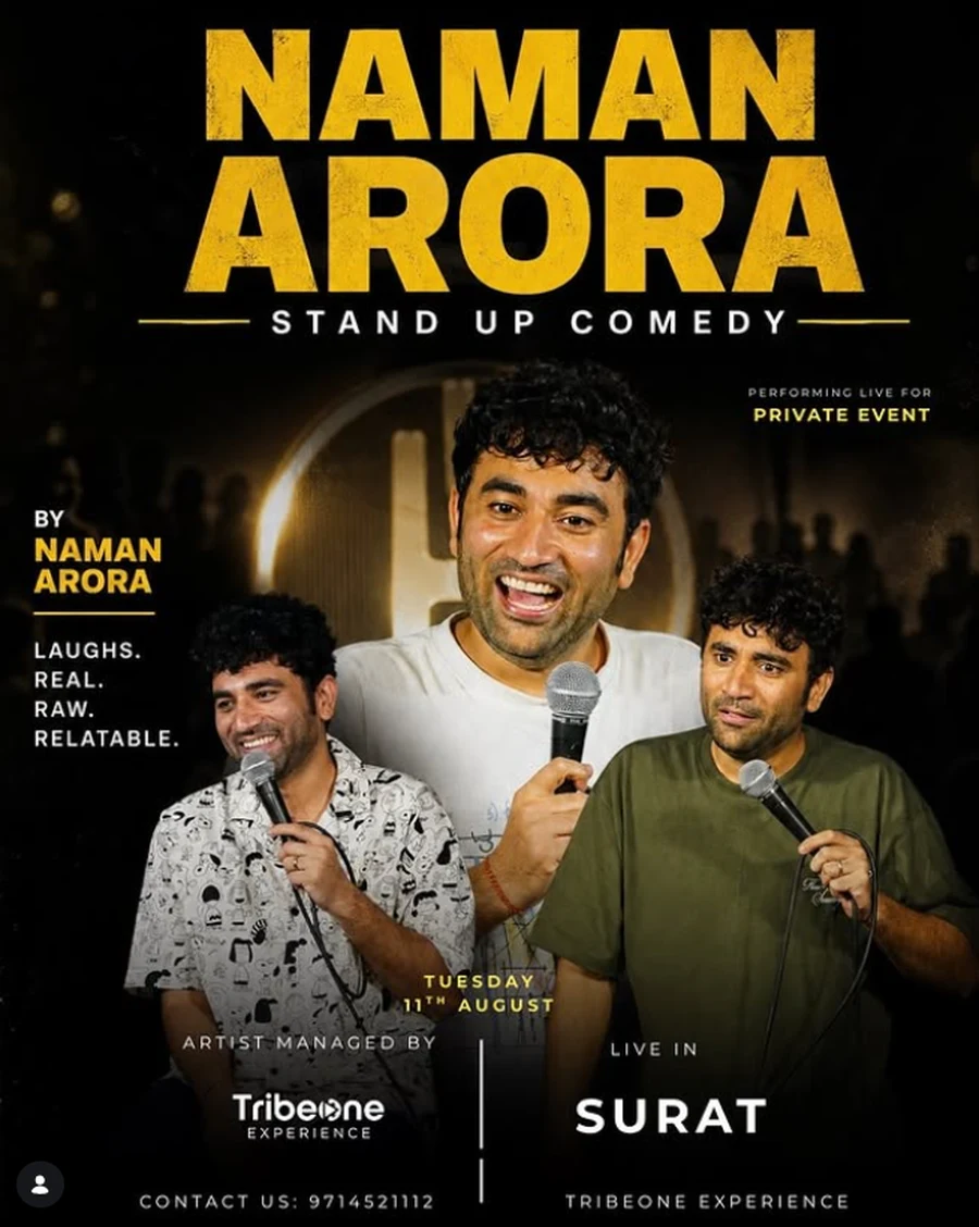 Naman Arora stand-up comedy, artist managed by Tribeone Experience